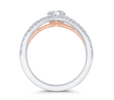 14 Karat White & Rose Gold Diamond Engagement Ring- Special Order Only